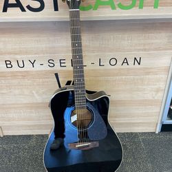 Yamaha FX335C Dreadnought Acoustic-Electric Guitar Black
