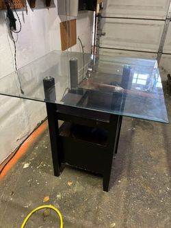 Glass kitchen table 3 x 3