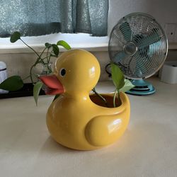 Ceramic Rubber Ducky Pot 