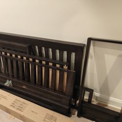 Boori Convertible Crib + Toddler Bed + Full Bed + Changing Station 