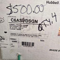 1000ft CAT6 Hubbell Plenum Cable