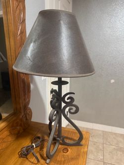 Rustic iron lamp