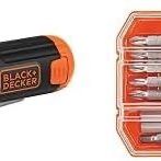 BLACK+DECKER Cordless Screwdriver, Alkaline with Screwdriver Bit Set, 42-Piece (BCF601AA & BDA42SD)