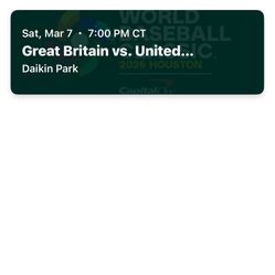World Baseball Classic USA v Great Britain 