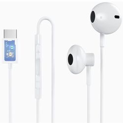 New USB C Headphone, Wired Multi-Sound Effects Earphone with Microphone Volume Control, in Ear Monitor DSP Bass HiFi Stereo Earbud, Compatible with Sa
