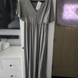 Sage Green Maternity Dress