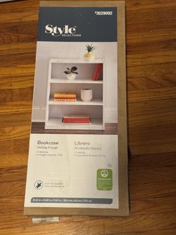 White 3 Tier Bookcase / Bookshelf (Multiple Available)