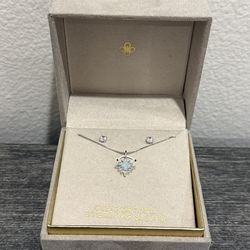 Primrose Sterling Silver Necklace & Earrings Set – Cubic Zirconia