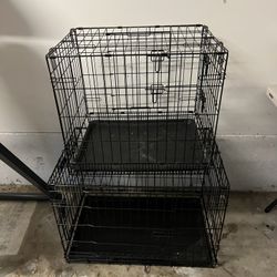 🐾🖤 Set of 2 Metal Wire Dog/Cat Kennels $25 – Kirkland, WA 🖤🐾 