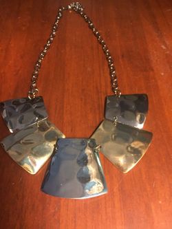 Silver and gold necklace