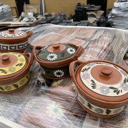 Casuelas De  Barro Tamaño Mediano! Pintadas A Mano De Mexico. 