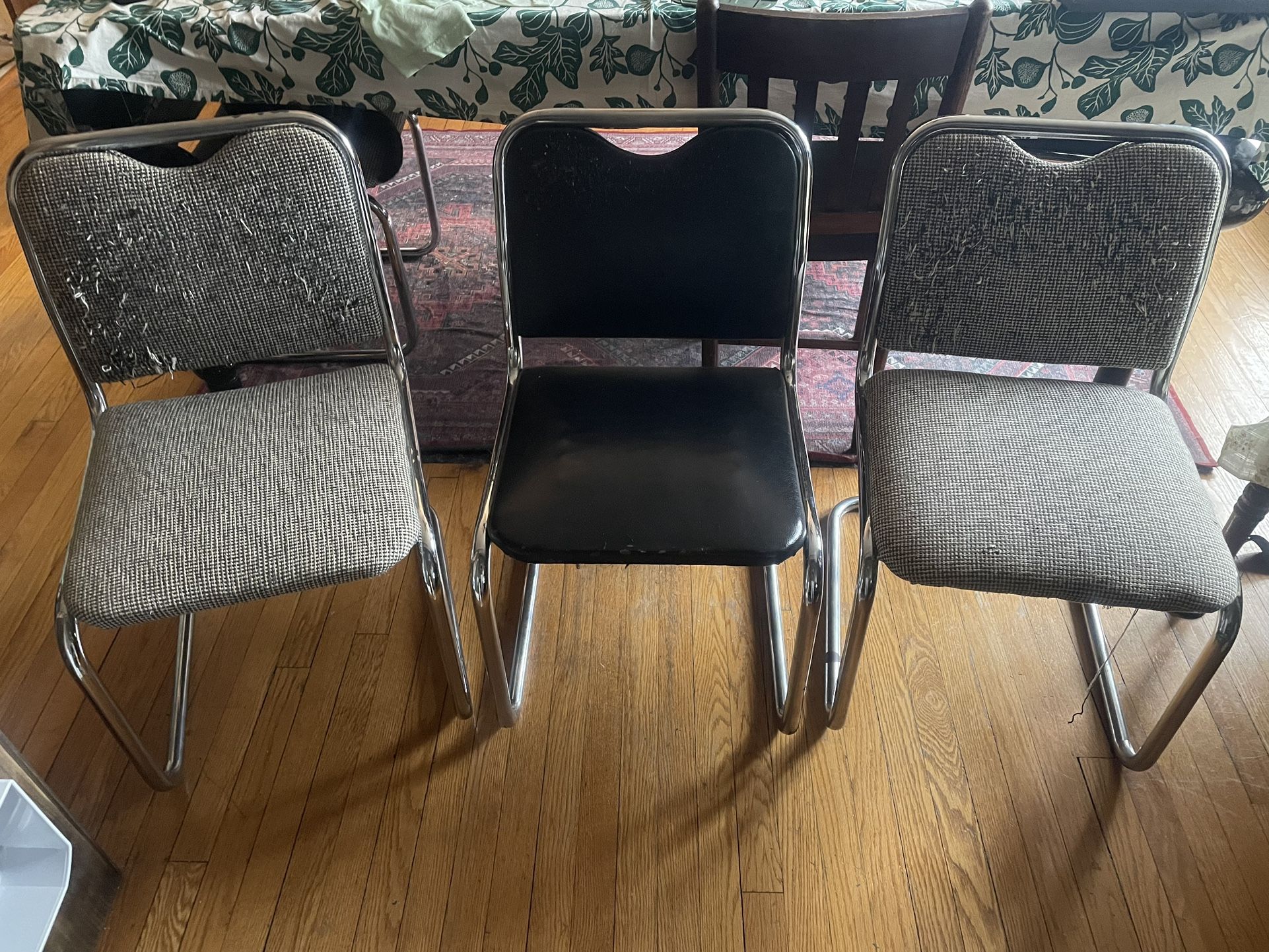 Five Cantilever MCM Dining Chairs