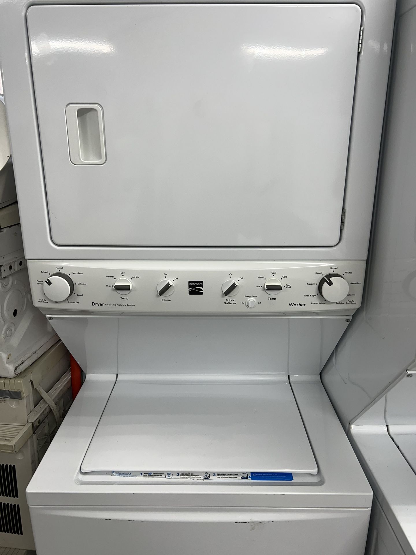 Stackable Washer And Electric Kenmore 27”74” Like Brand New And 3 Months Warranty And Is 2018