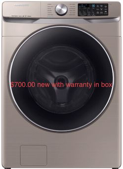 27 Inch Front Load Samsung Washer4.5 Cu. Ft. New in box will warranty