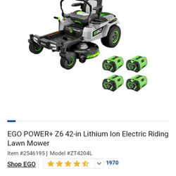 Riding Lawnmover Ego Power Electric New Opennbox 