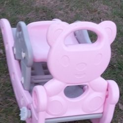 Pink Bear Rocking Horse