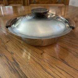 Vintage Stainless Steel Serving Dish with Lid from Denmark with 18-8 Marking on Bottom