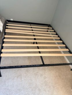 Free Metal Bed Frame and Hybrid Mattress