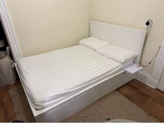 IKEA Malm Full Size Bed Frame with mattress