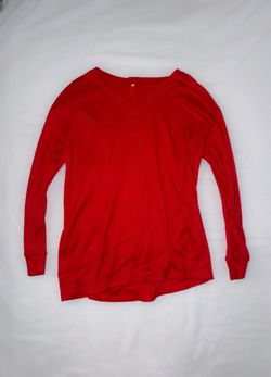 Breast feeding shirt long sleeve ( Red )