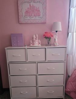 White 8-Drawer Storage Cabinet / Dresser Modern & Spacious
