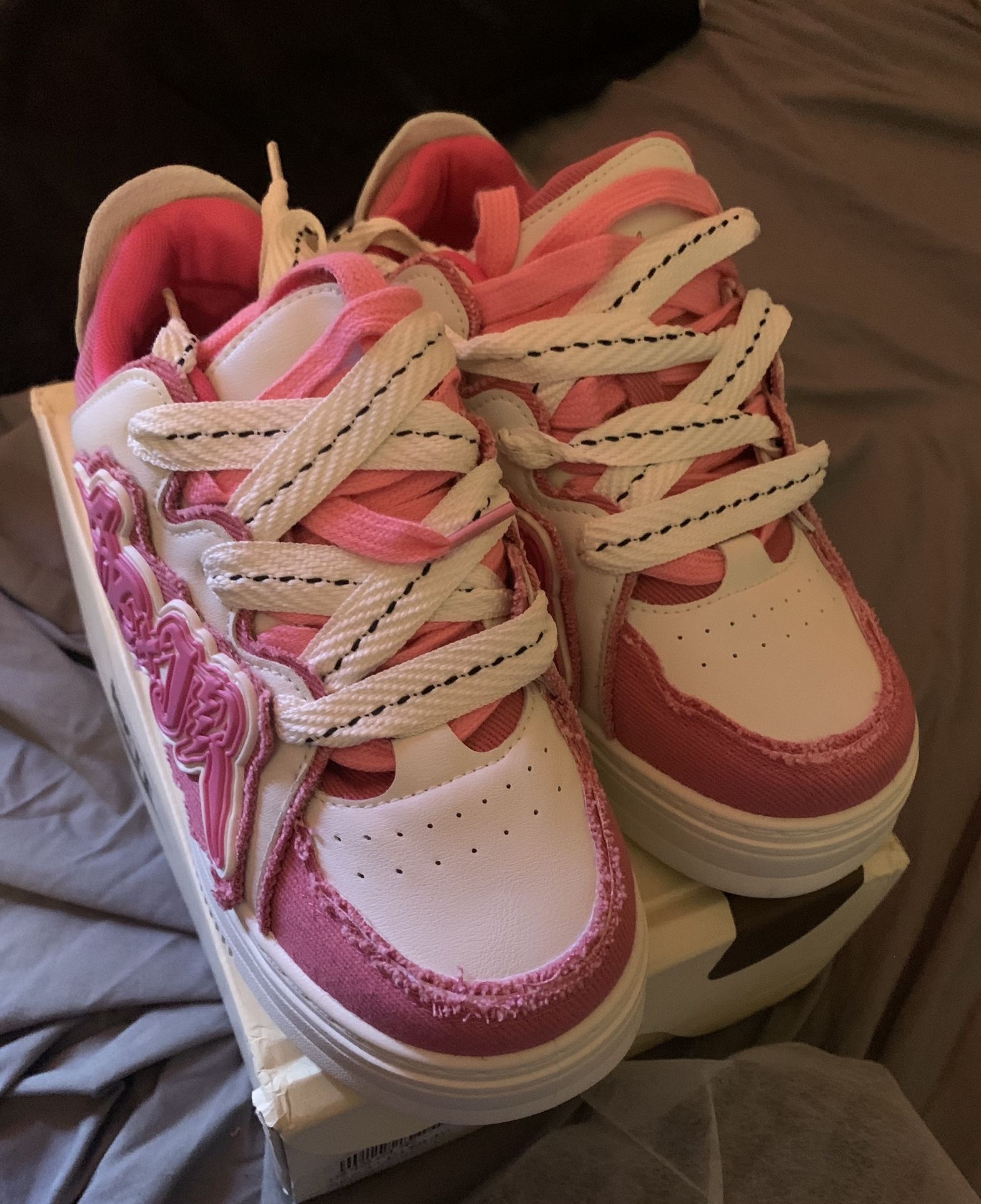 Pink & White Y2K Chunky Shoes