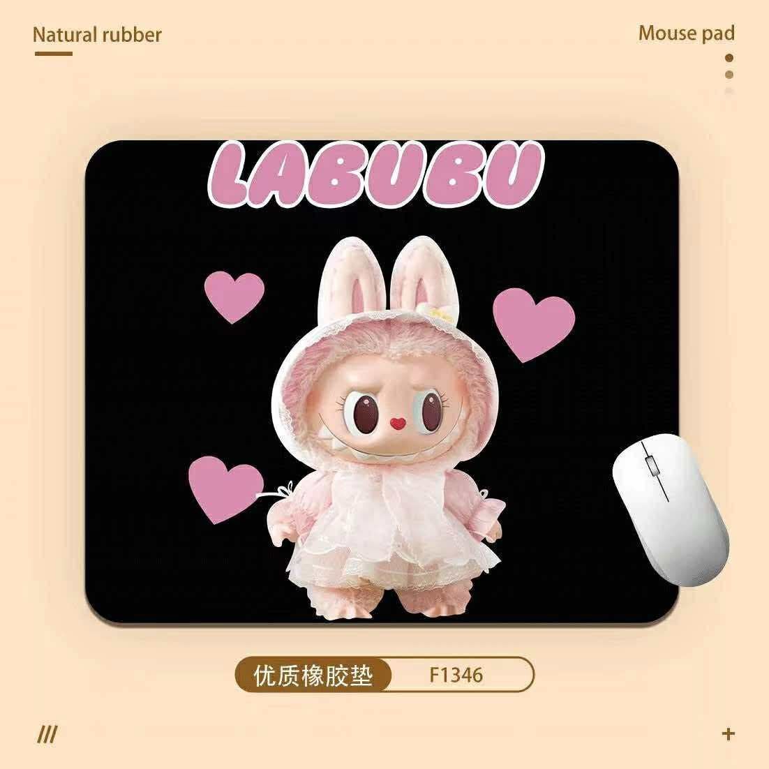 New Labubu Mouse Pad & Keyboard Pad - Premium, Dirt-Resistant, Non-Slip Pad for Student Dorms, Computers and Esports