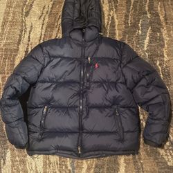 Polo Ralph Lauren navy puffer jacket Size L