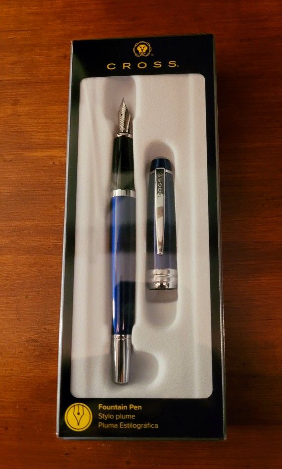 Cross Bailey Blue Lacquer Fountain Pen 