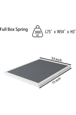New Osaset Box Spring W/cover, Full 3 Inch Height. Russell/Boulder Area