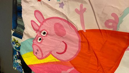 Peppa Pig and her magical unicorn (Comforter 2 design in 1) 1 fitted sheet