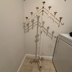 Antique White Floor Candelabra