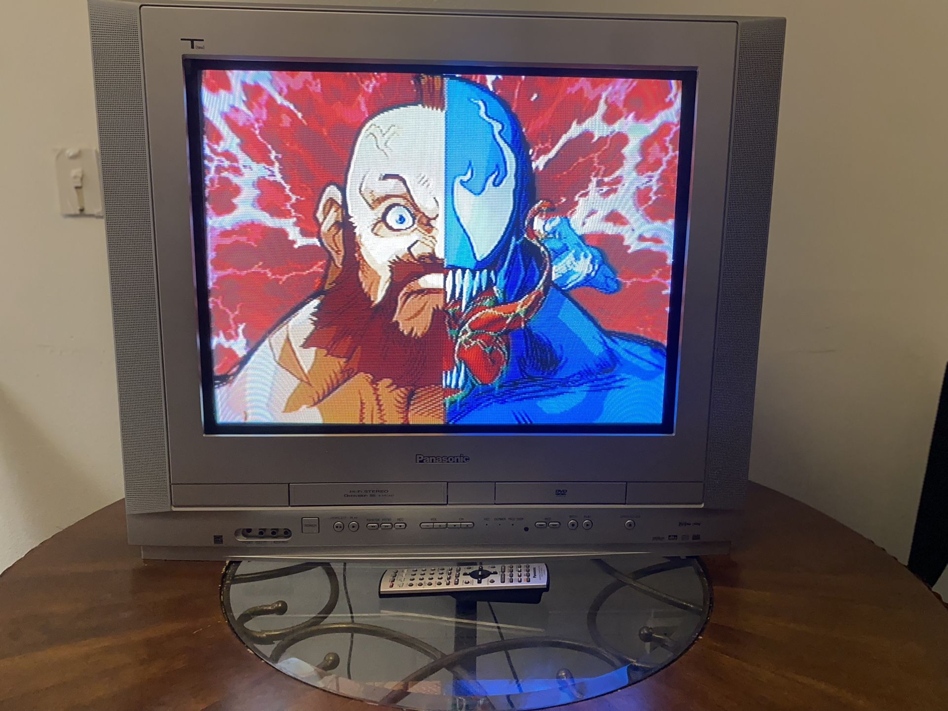 Panasonic Tau 27in CRT TV (PVDF2735) With Built In VHS, DVD Player And