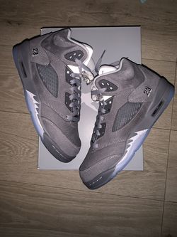 Jordan 5 Retro Wolf Grey Size:4.5y