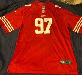 Red Nick Bosa San Fran Stitched Field Jersey Sz 3XL