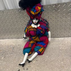 Mardi Gras doll 30” tall ,  $25