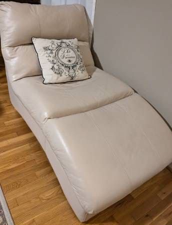 Full Leather Chaise - Recliner