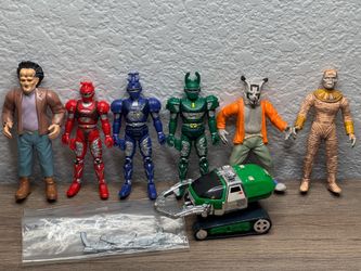 Vintage 1996–1997 Big Bad Beetleborgs Action Figure & Vehicle Lot – Bandai Saban