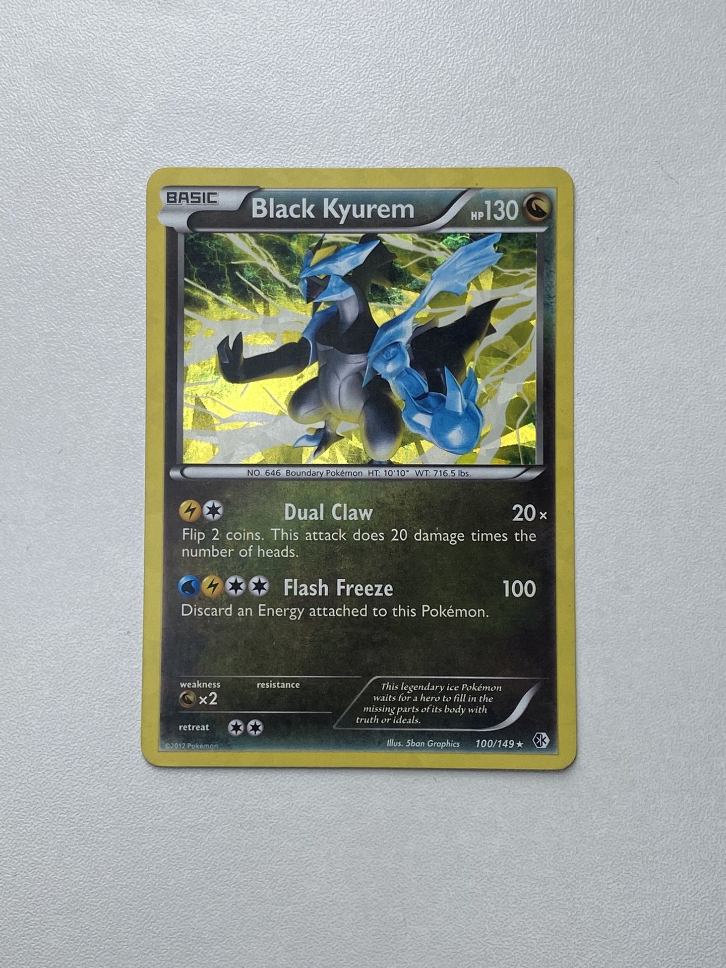 2012 Pokemon Black Kyurem #100 Cracked Ice Holo