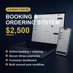 Online Booking & Ordering System for Your Business — $2,500