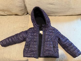 Michael Kors purple animal print jacket 4T