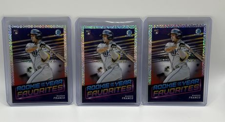 Wander Franco Rookie Card Lot Topps & Bowman Chrome