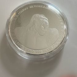 1 Kilo Silver Congo Silverback Coin