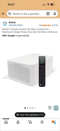 BedJet 3 climate air conditioner AC and heater for bed