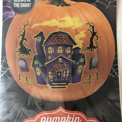 Glow in the Dark Pumpkin Haunted House Tattoos - 16 total  CT Pumpkin Tattoos