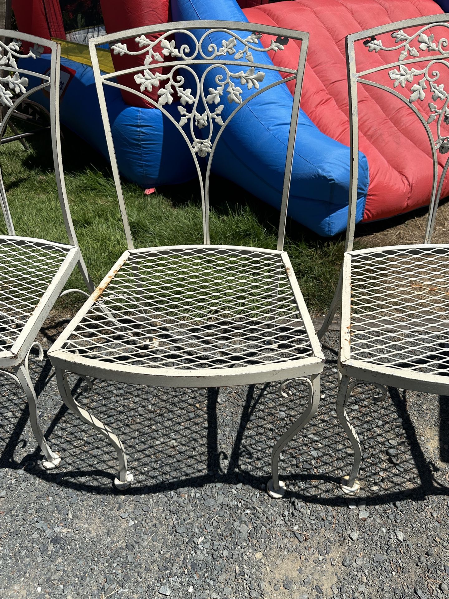 Antique iron chairs