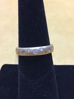 Sterling Silver Ring with Gold Overlay Size 7