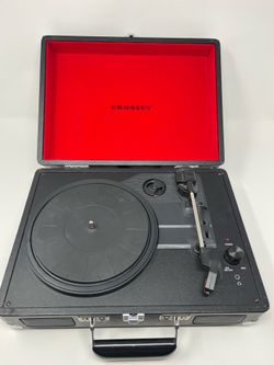 Crosley vinyl record player black and red