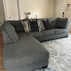 Grey sectional (Delivery Available)
