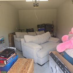Beige Sofa And Love Seat